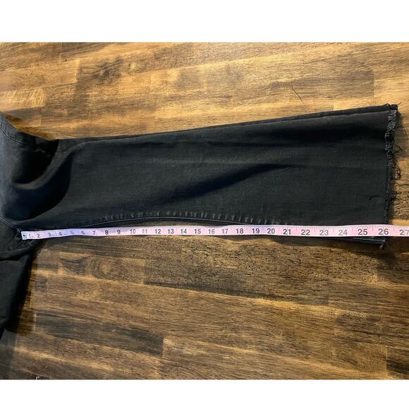 Abercrombie Fitch Women’s 28 x 26 Jeans Simone High Rise Ankle Flare Crop Black - Picture 9 of 10